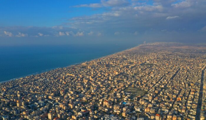 Aerial view of Gaza City