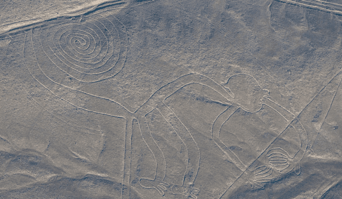 Aerial view of Nazca Lines, for article on Nazca Lines
