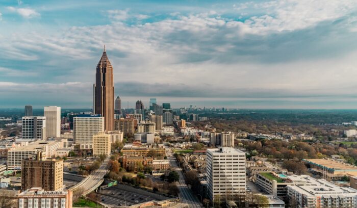 Atlanta Georgia skyline where openly gay legislators have made history in state politics