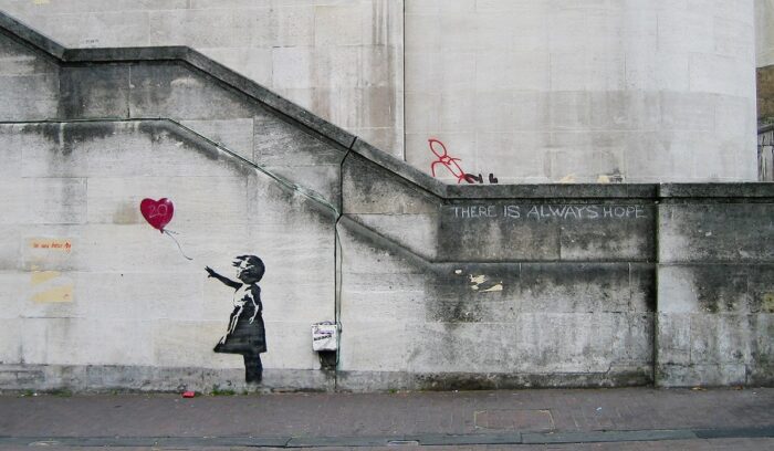 Banksy's Girl With A Balloon, for article on Banksy Girl with Balloon