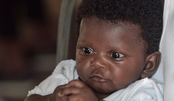 Black baby boy, for article on mother-to-child HIV transmission