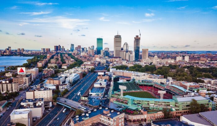 Boston skyline where equal pay law legislation has been a landmark achievement for workers