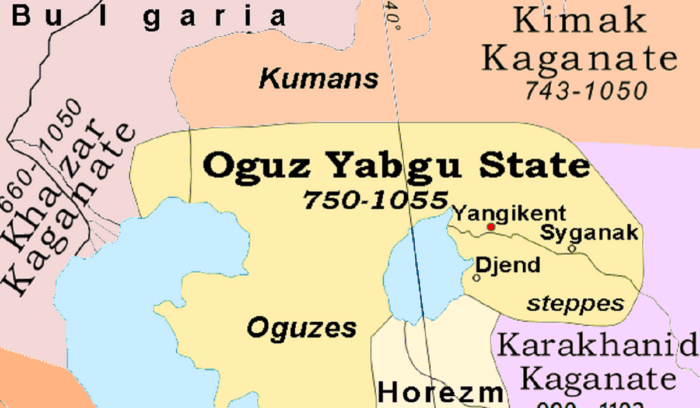 By Оғыз_даласы.png: Adaykz / derivative work: Barefact (talk) - Оғыз_даласы.png, for article on Oghuz Yabgu State