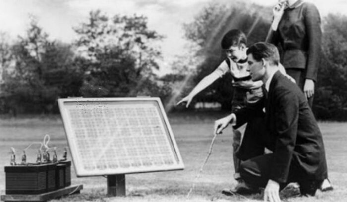 Charles Fritts early solar panel, for article on first solar cell