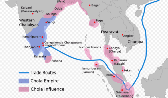 Chola dynasty map, for article on Chola dynasty