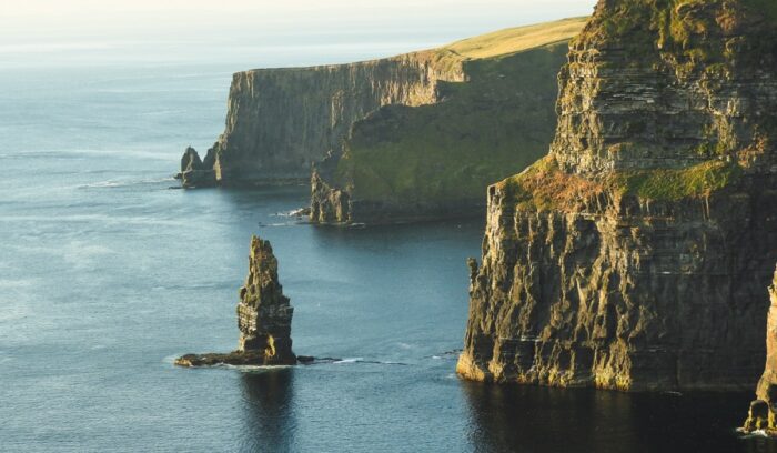 Cliffs in Ireland, for article on Ireland's first humans