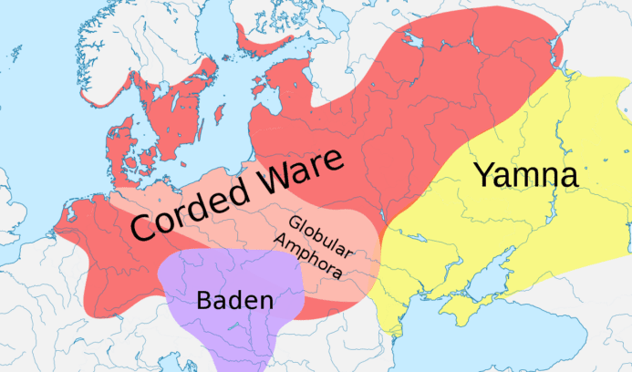 Corded Ware culture map, for article on corded ware culture