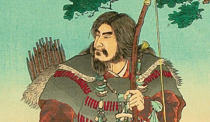 Detail of Emperor Jinmu - Stories from "Nihonki" (Chronicles of Japan), for article on Emperor Jimmu legend