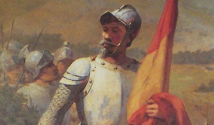 Diego de Losada painting by Antonio Herrera Toro, for article on Caracas founding