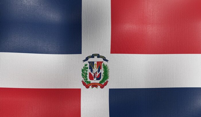 Dominican flag, for article on Dominican constitution