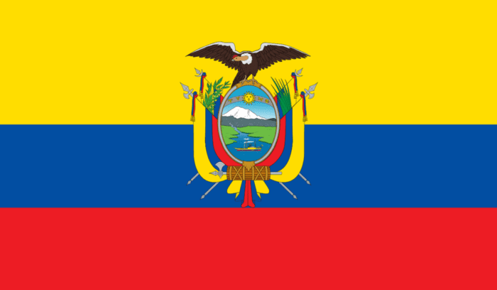 Flag of Ecuador, for article on Ecuador sovereign state