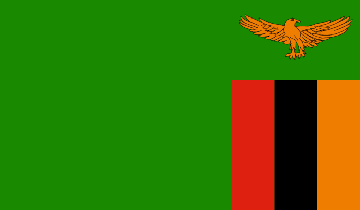 Flag of Zambia, for article on Zambia independence