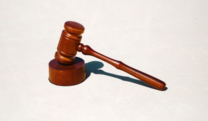 Gavel representing California rape sentencing law in a courtroom setting