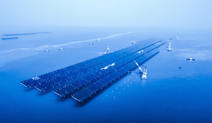Dongying floating solar farm, for article on offshore floating solar