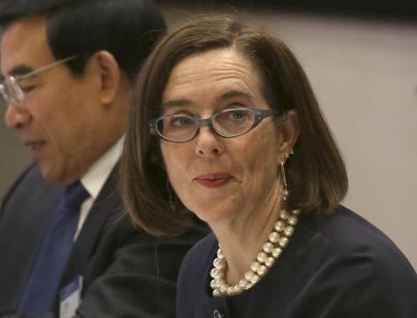 Governor Kate Brown, the first openly bisexual governor in U.S. history, portrait photo