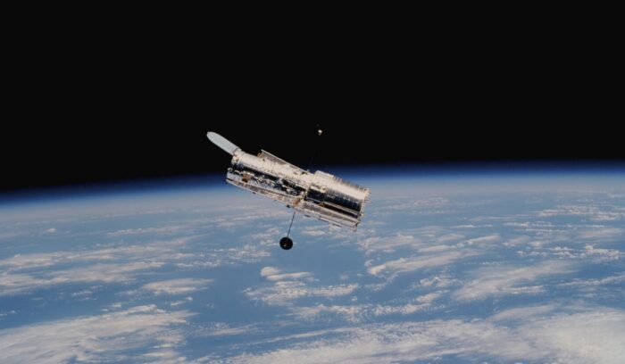 Hubble Space Telescope in orbit, for article on Hubble Space Telescope