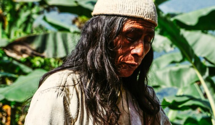 Indigenous person from Kogui people of Colombia, for article on Indigenous forest funding