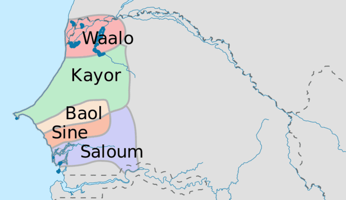 Jolof Empire map, for article on jolof empire
