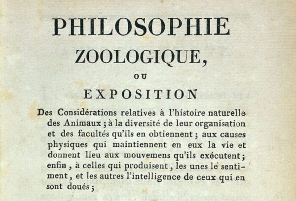 px Title Page of Lamarck Philosophie Zoologique Wellcome L, for article on philosophie zoologique evolution
