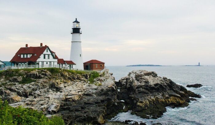 Lighthouse symbolizing guidance in ranked-choice voting elections