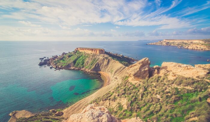 Malta coast, for article on Malta Neolithic settlement