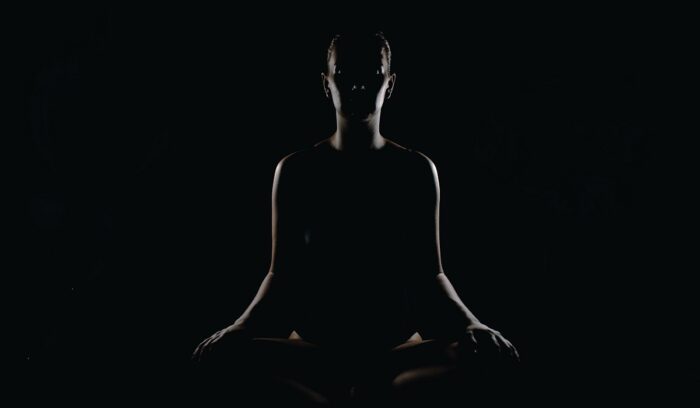 Meditation silhouette, for article on Indus Valley meditation