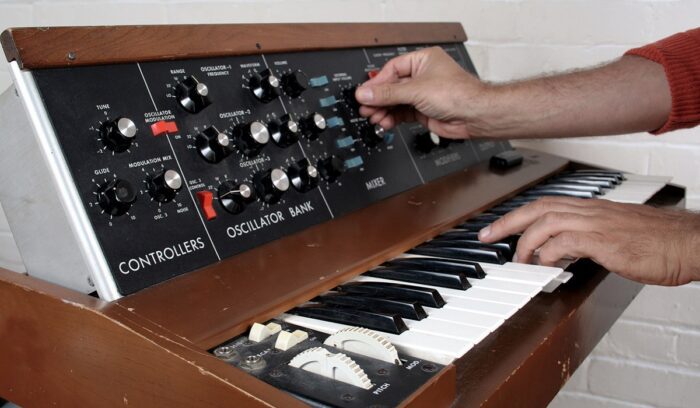Moog synthesizer, for article on first commercial synthesizer