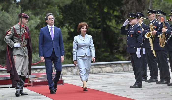 North Macedonia presidential handover 2024 Gordana Siljanovska-Davkova, for article on North Macedonia first woman president