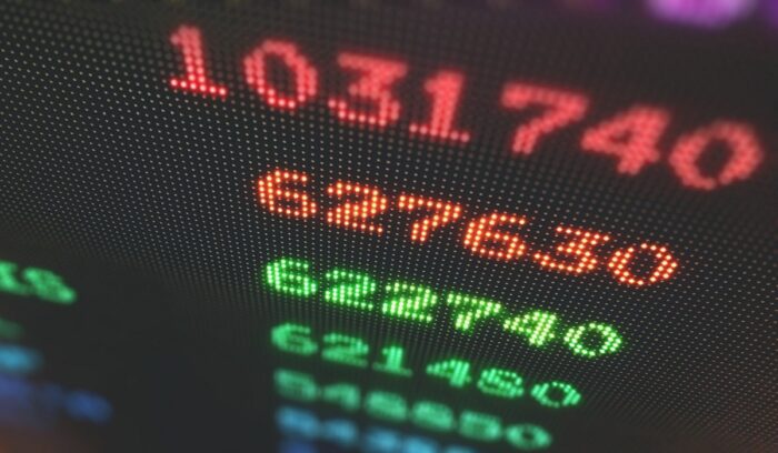 Numbers on electric board, for article on clean energy investment