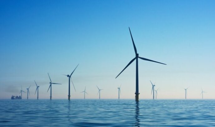 Offshore wind turbines, for article on South Korea offshore wind farm