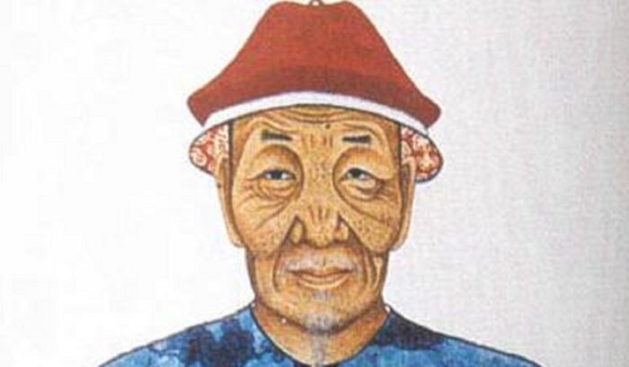 Portrait of Pu Songling, for article on strange stories Chinese studio
