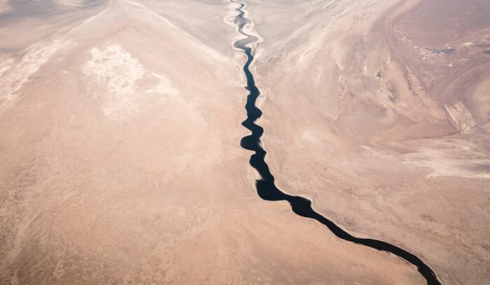 River in desert, for article on Scythian irrigation networks