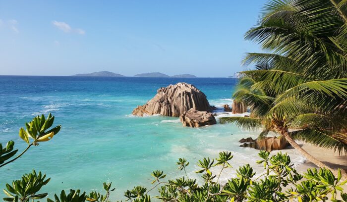 Seychelles beach, for article on Vasco da Gama Seychelles