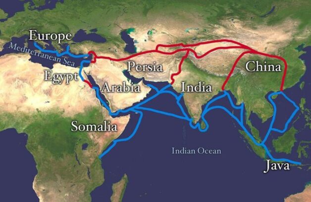 Silk road map, for article on silk road network