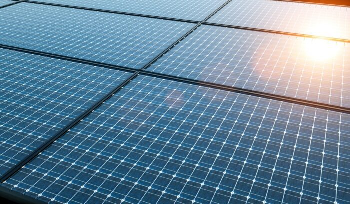 Solar panels, for article on utility-scale solar farm, for article on Pacific renewable energy