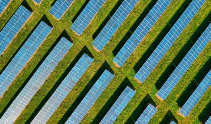 Solar panels from above