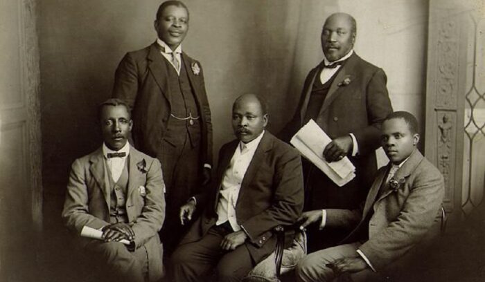 South African Native National Congress delegation photographed in 1914