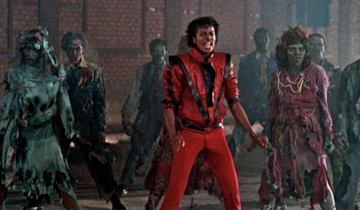 Still front Michael Jackson's Thriller video, for article on Thriller album