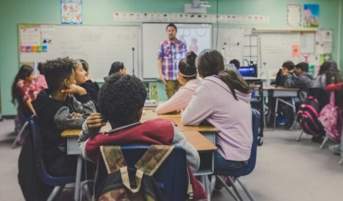 Students in a classroom