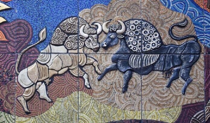 Tain Bo Cuailnge mural, for article on Táin Bó Cúailnge