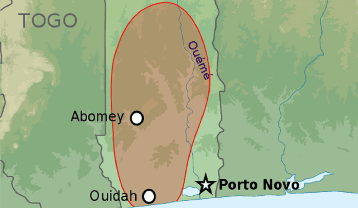 The Kingdom of Dahomey around 1894, for article on kingdom of Dahomey