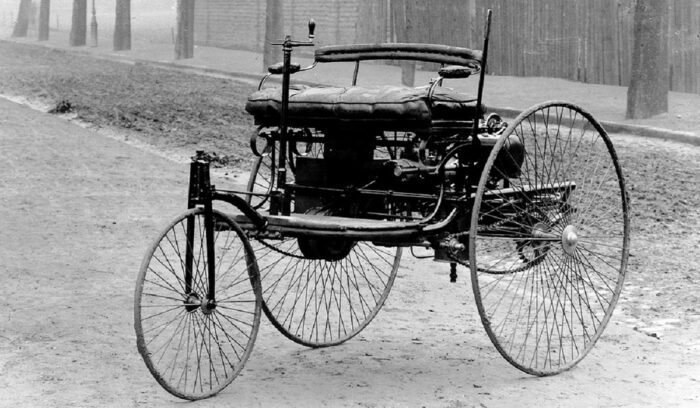 The original Benz Patent-Motorwagen, for article on early automobile invention