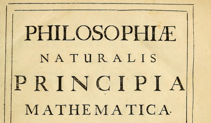 Title page of the first edition. PHILOSOPHIÆ NATURALIS PRINCIPIA MATHEMATICA by Isaac Newton