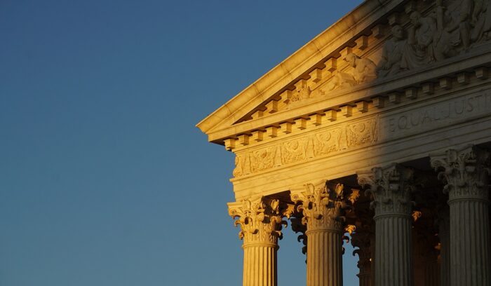 The U.S. Supreme Court building in Washington, D.C., for an article about Alabama redistricting and the Voting Rights Act