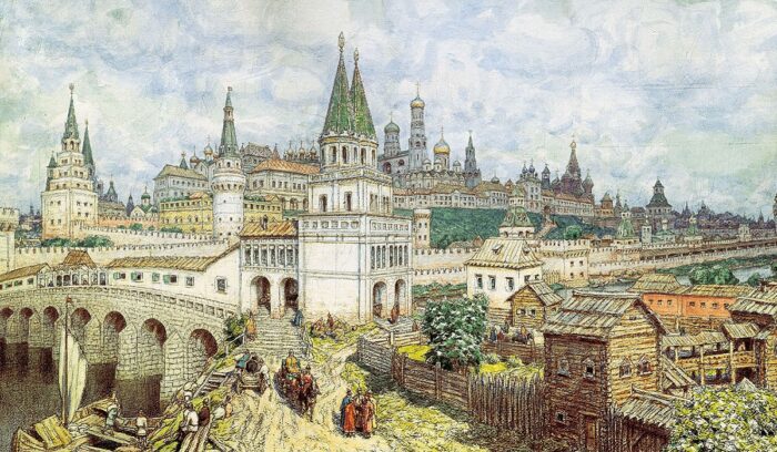 View of 17th Century Moscow, for article on Moscow founding