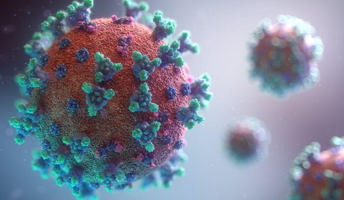 Visualisation of the Covid-19 virus, for article on COVID-19 global health emergency