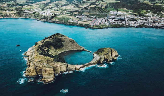 Island off the shore of the Azores