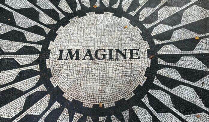 John Lennon "Imagine" tiling