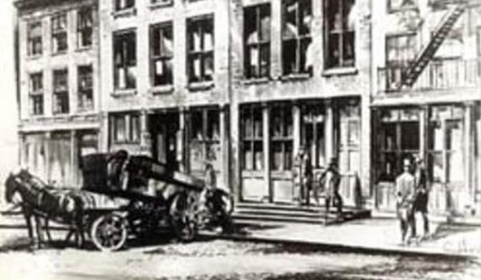 Drawing of Thomas Edison's Pearl Power Station, New York