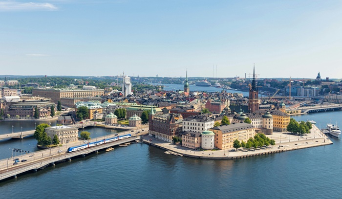 Aerial view of Helsinki residential neighborhood for an article about Finland Housing First policy